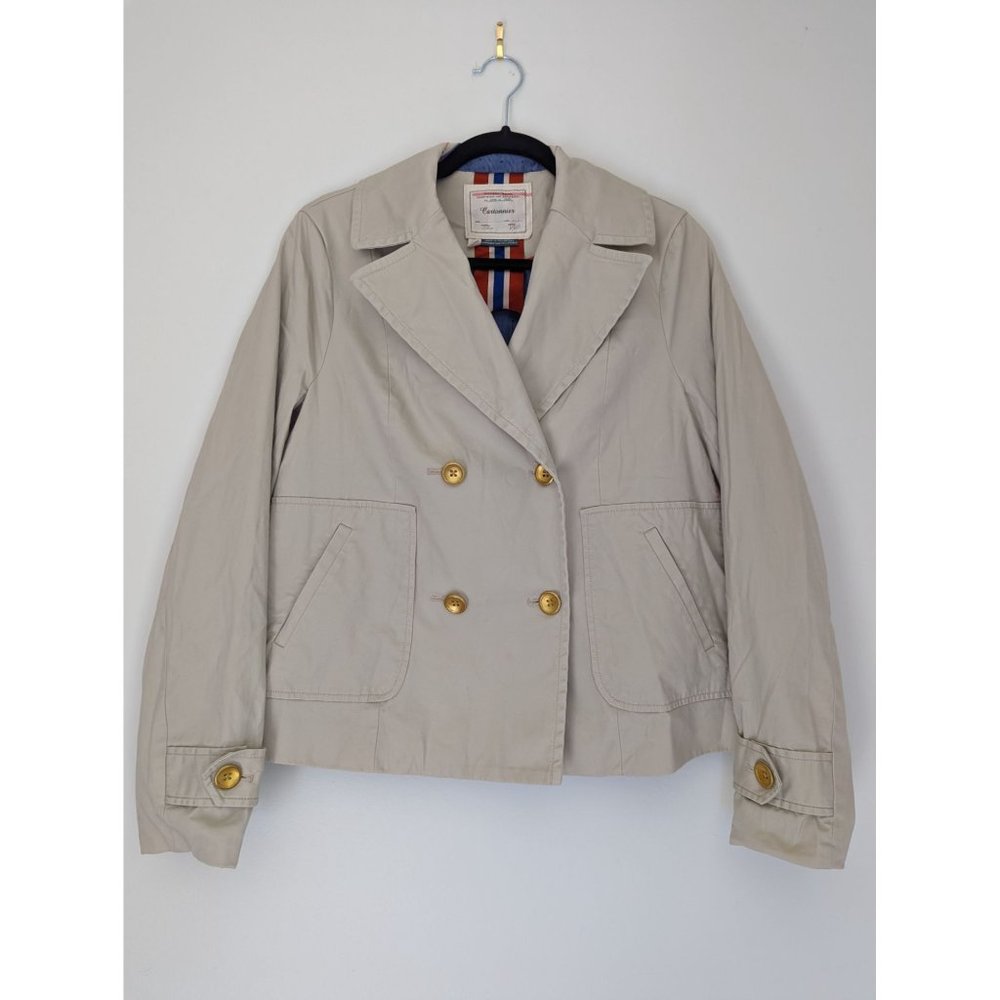 Cartonnier by Anthropologie Tan Double Breasted Blazer Sz 6